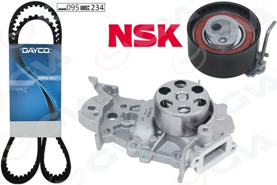 DEVİRDAİMLİ EKSANTRİK GERGİ KİTİ 095x234 RENAULT CLIO II 98>05 CLIO III 05>12 CLIO IV 12>19 KANGOO 01> TWİNGO 01> MODUS 04> LOGAN II 08> SANDERO 08> 1.2 D4F