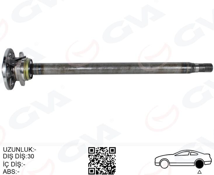 AKS MILI ARKA SOL KALIN KISA 840mm MERCEDES SPRINTER B906 . VW CRAFTER 30-35-50 Z:29-30 PORYALI