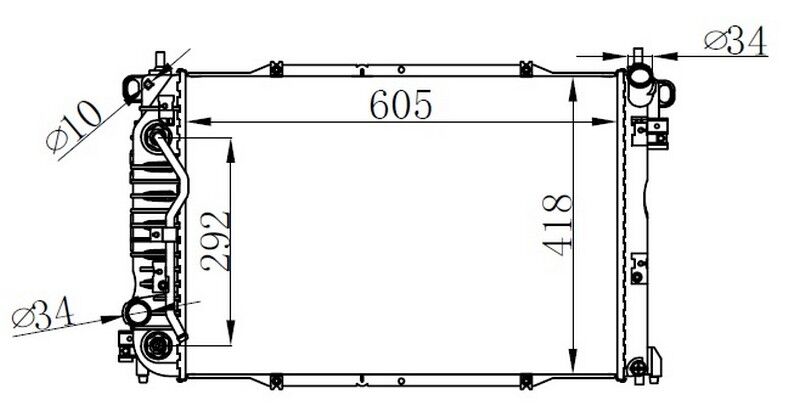 RADYATOR BRAZİNG AT 605X418X26 EPİCA 2.0 TDI 2006 619608