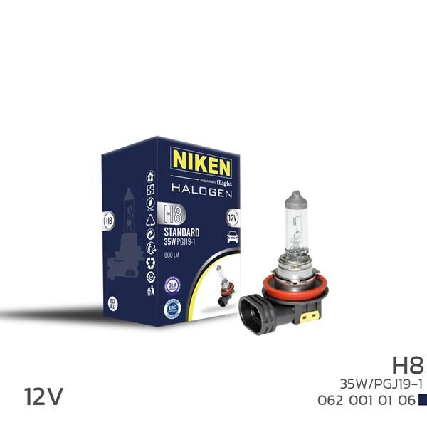 NIKEN H8 35W HALOJEN AMPUL PGJ19-1 12V 10 Adet