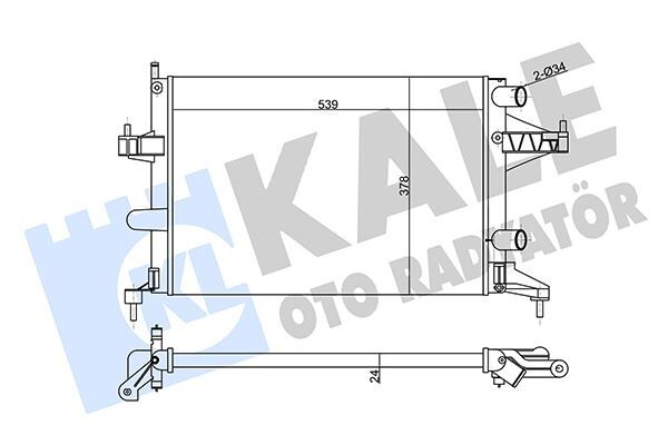RADYATÖR CORSA C-COMBO-TIGRA 1.0-1.2-1.2 16V-1.4-1.4 16V AC KLİMASIZ MEK 539x378x24 1300236-9201 955-25555161-24445162