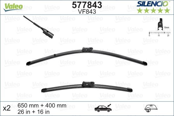 SİLECEK ÖN 650mm 450mm BMW B38N U11 F48 LEON ST IBIZA ARONA OPEL CROSSLAN CITROEN C3 AIRCROSS 2