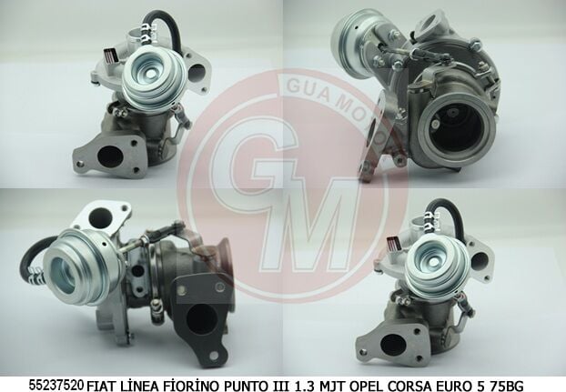 TURBO ŞARJ FIAT FIORINO 07> LINEA 09> PUNTO 09> GRANDE PUNTO 05>11 1.3D MTJ E5 OPEL CORSA 1.3 CDTI A13DTC PSA BIPPER-NEMO 1.3HDI 10 > EURO5