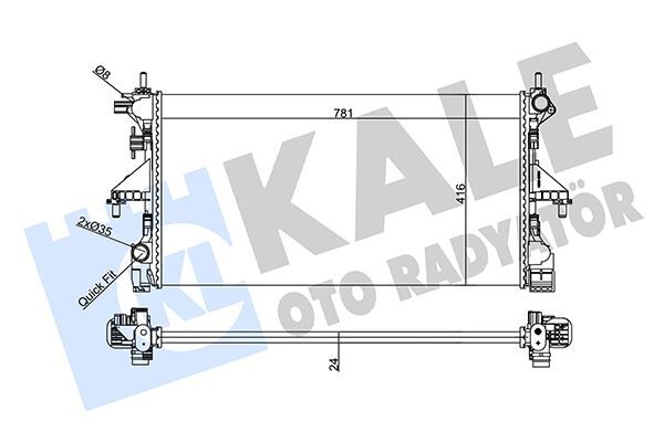 SU RADYATÖRÜ PEUGEOT BOxER-CITROEN JUMPER 2.2 3.0HDI 06 >FIAT DUCATO 2.3D MTJ 11 > MT MEKANİK 781x416x24 1616950280-1382424080-1617023380-1618094280
