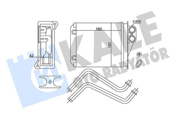KALORIFER RADYATORU ARKA MERCEDES SPRINTER B906 06> . VW CRAFTER 30-35-50 06>