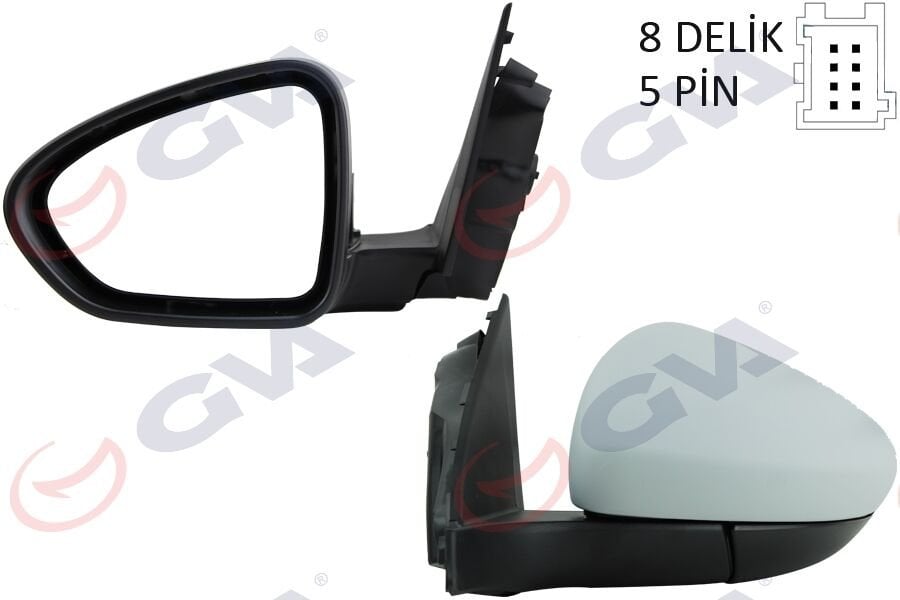 DIŞ DİKİZ AYNASI SOL EGEA 15> ELEKTRİKLİ ISITMALI ASTARLI KONVEKS 5 FİŞ VM-6157EHPL