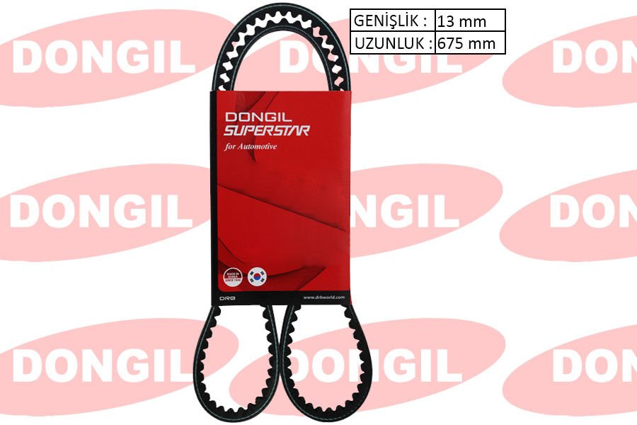 V KAYIŞ TIRTILLI 13x675 HYUNDAI ACCENT ADMIRE 1.5L G4EC 01-04 1.6L G4ED 01-05 / ERA 1.4L 1.6L G4EE G4ED 06-10 1.5L D4FA CRDi 06-10 / COUPE ELANTRA GETZ MATRIZ SONATA / KIA CERATO / MITSUBISHI / NISS