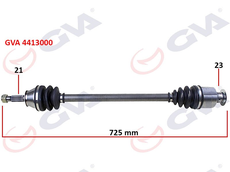 KOMPLE AKS SAĞ RENAULT 9/11 1.4 725mm 85-00