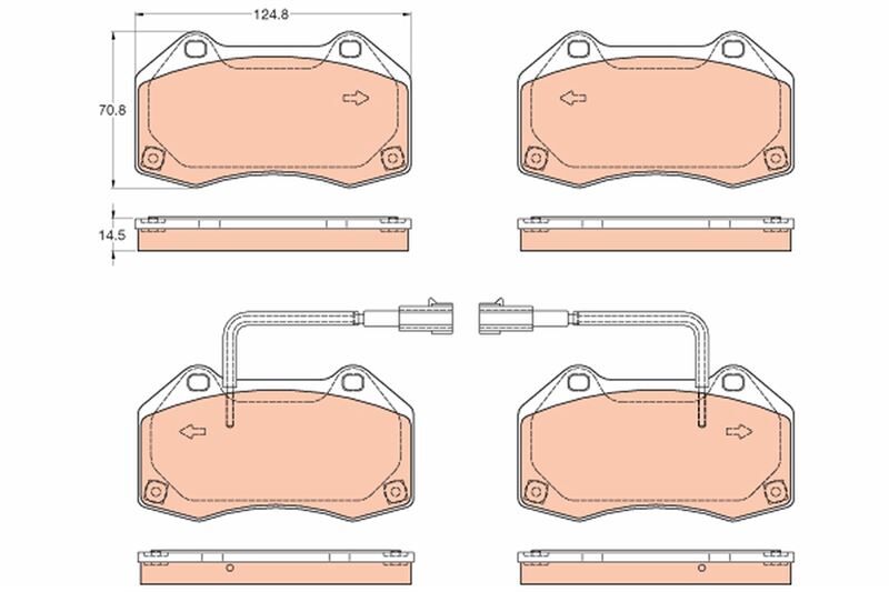 ÖN FREN BALATASI ALFA ROMEO 4C SPIDER 13>20 1.8 TBİ FIAT PUNTO EVO 09>12 1.3D MTJ