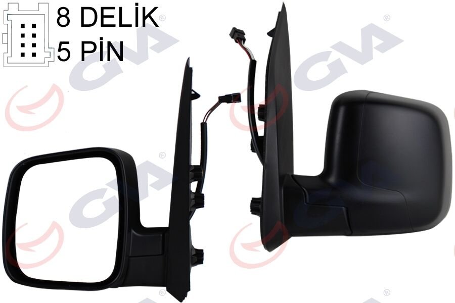 DIŞ DİKİZ AYNASI SOL FIORINO-BIPPER-NEMO 07> ELEKTRİKLİ ISITMALI KONVEKS 5 FİŞ VM-6115EHL