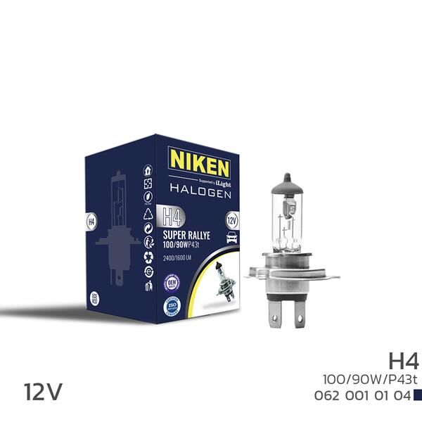 NIKEN H4 100W/90W HALOJEN AMPUL P43t 12V 10 Adet