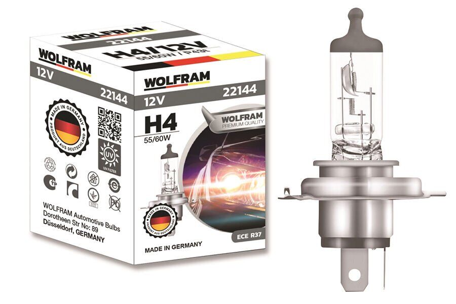 AMPUL 12V H4 60/55 P43t STANDART IŞIK TIRNAKLI P43t 64193 10 Adet