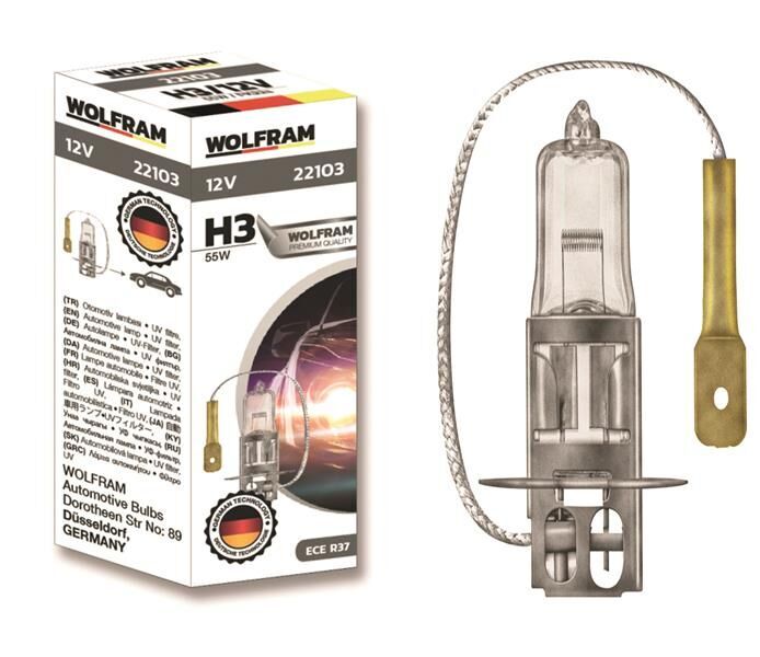 AMPUL 12V H3 100 PK22s STANDART IŞIK 62201 10 Adet