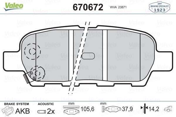 ARKA FREN BALATA NISSAN QASHQAI 1.5L 1.6L 2.0L K9K M9R HR16DE MR20DE J10 06-13 / X-TRAIL 2.0L QR20DE T30 01-07 2.5L QR25DE T30 01-> 2.2L YD22DDTi T30 01-> / MURANO 3.5L Z51 4x4 DCi 08-> / INFINITI FX