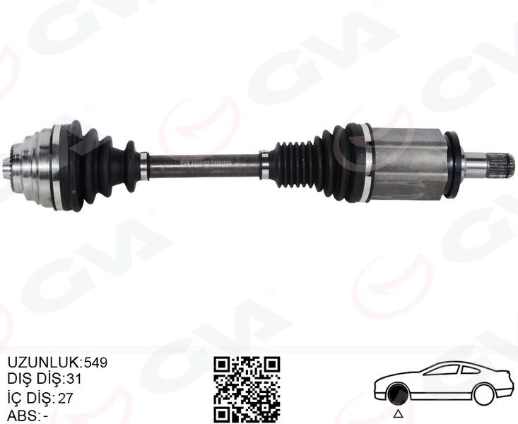 KOMPLE AKS ÖN SOL BMW F20 F22 F30 F32 F33 F34 F36 xDrıve 549MM