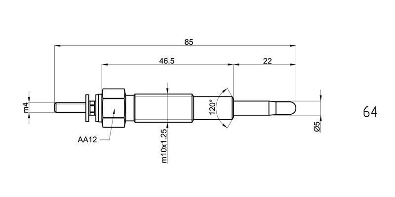 KIZDIRMA BUJİSİ Y-701J FORD RANGER 2.5-KIA SPORTAGE 2.0-MAZDA 2.5D 4WD YM-VITARA 2.0 TD 10 Adet