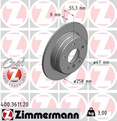 FREN DISKI ARKA MERCEDES W168 W414 2 Adet