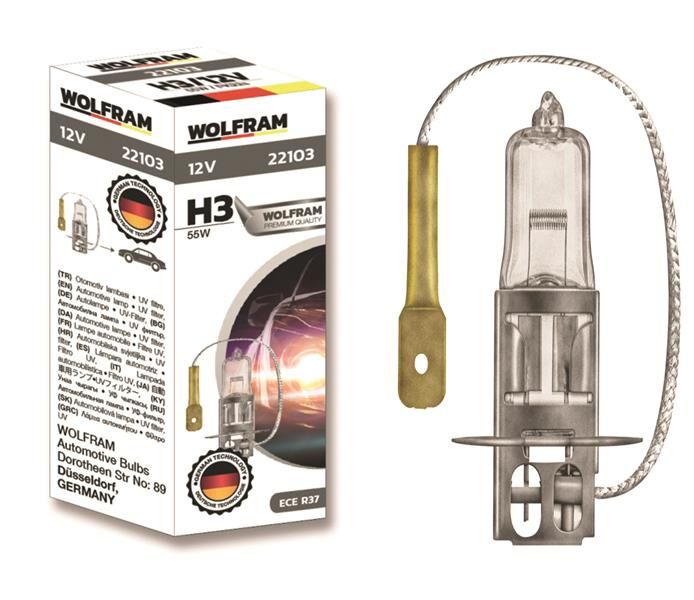 AMPUL 12V H3 55 PK22s STANDART IŞIK 64151 10 Adet