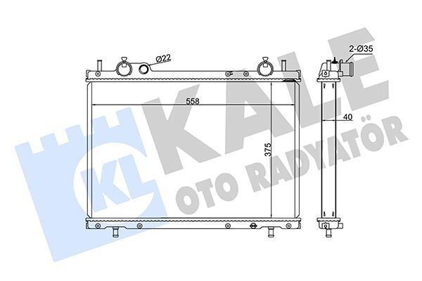 RADYATÖR BRAVA-BRAVO-MAREA 1.9 558x375x40 AL-PL-BRZ